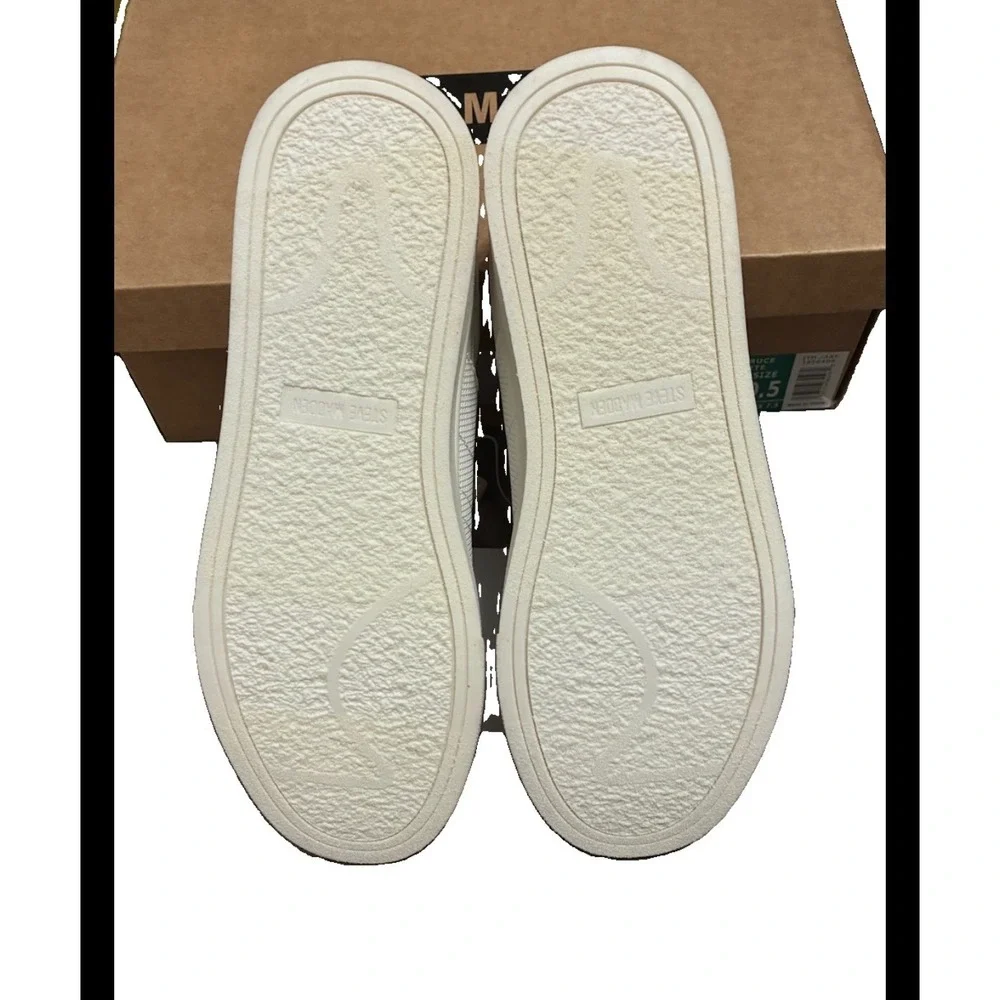 Steve Madden P-Spruce Mens White Low Top Fashion Sneakers Size 9.5